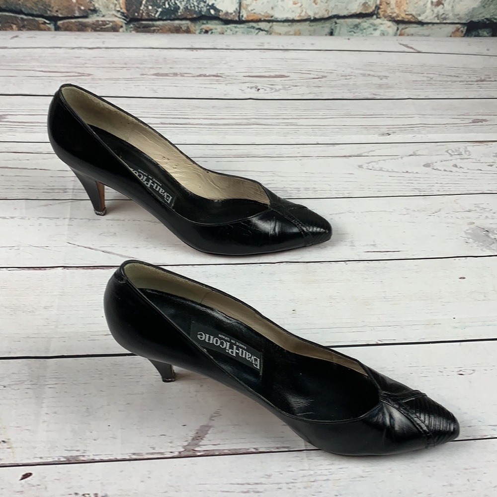 Evan Picone black heels size 9 S - Picture 3 of 10